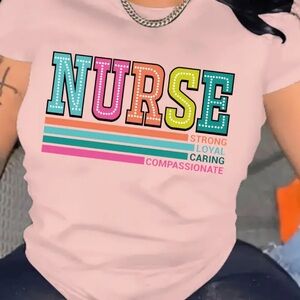 Colorful Nurse Graphic T-Shirt
